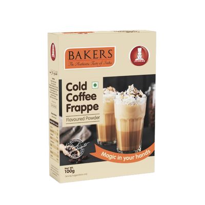 BAKERS Cold Coffee Frappe Powder | 100% Veg | Refreshing & Creamy | for Frappe, Shakes & Cold Coffee | Pack of 3 (100 gm x 3)