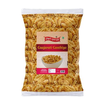 OKHLI MUSAL BRAND Special Besan Ajwain Sticks | Virakshetra Gujarati Makhania Gathia | Made In Groundnut Oil Anytime Healthy Snack | No Added Artificial Flavouring | Party Snack-900g*1Pack