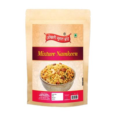 OKHLI MUSAL BRAND Ready to eat Navratan Mixture All time Favourite Indian Snacks/Namkeen | No Preservatives | Crsipy & Light Namkeen Snacks | Made In Healthy Natural Groundnut Peanut Oil-350g*1Pack