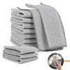 EOOUT 10+10 pcs Multipurpose Wire Dishwashing Rag for Wet and Dry Dish, VTMCUI Multifunctional Non-Scratch Scrubbing Pads Kitchen Cleaning Cloths (10 Silver) view 1