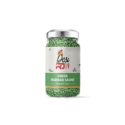 Desi RJ19 Fresh Whole Green Sauf, Natural and Organic Mouth Freshner with Aroma, 400gm pack
