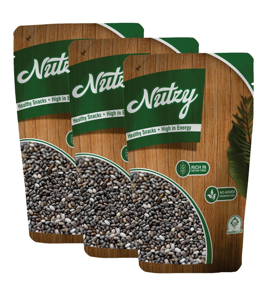 Nutzy Dried Fruits Nuts And Seeds (Chia Seeds, 600g (3x200g))