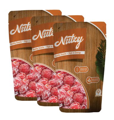 Nutzy Roseberry Plum 750 Grams (250gm X 3) Tasty, Sweet & Jammy Fruit Snack for Kid's Snacks | Add Into Roti Rolls, Dahi, Milkshakes and Morning or Evening Breakfast | Easy to Use For Cooking Friendly Moms | Give Your Kids as a Candy Treat For anyt