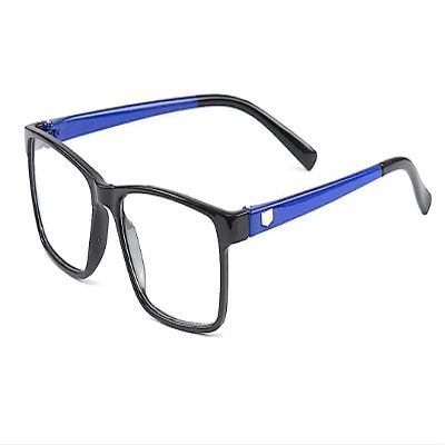 Lens Doctor Progressive Reading Glasses For Men Free Size Frame Progressive Power Glasses +1.00 +1.25 +1.50 +1.75 +2.00 +2.25 +2.50 +2.75 +3.00 Black And Blue (21.no) (Distance Plano/Reading +2.75)