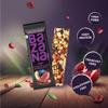Bazana Energy Bars Pack of 12 | Natural Strawberry, Pomegranate & Mocha | 100% Natural, Protein & Fiber Rich Snack| 38g x 12 Pieces view 3