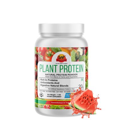 Sap Nutrition Plant Protein1kg | Rich In Proteins Antioxidents And Digestive Natural Blend (Watermelon)