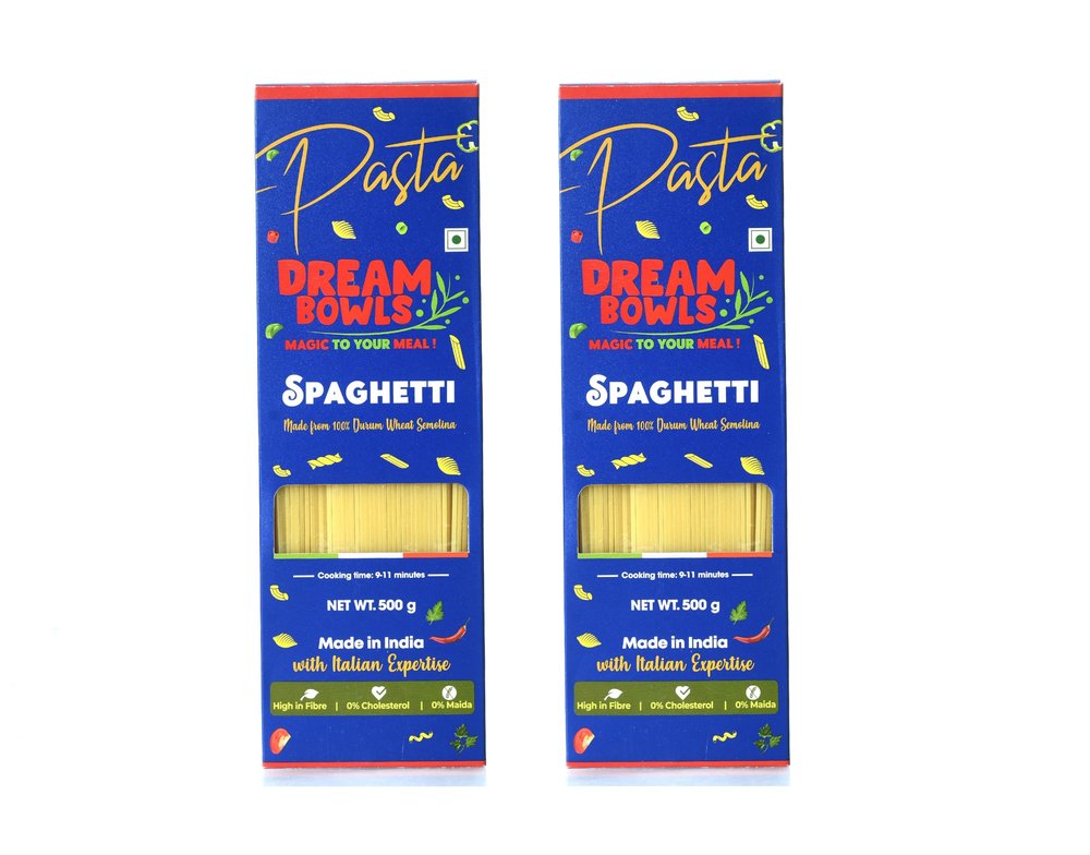 DREAM BOWLS | PASTA SPAGHETTI COMBO | 100% Durum Wheat | No Maida | No Preservative | Pack of 2 | 500g each