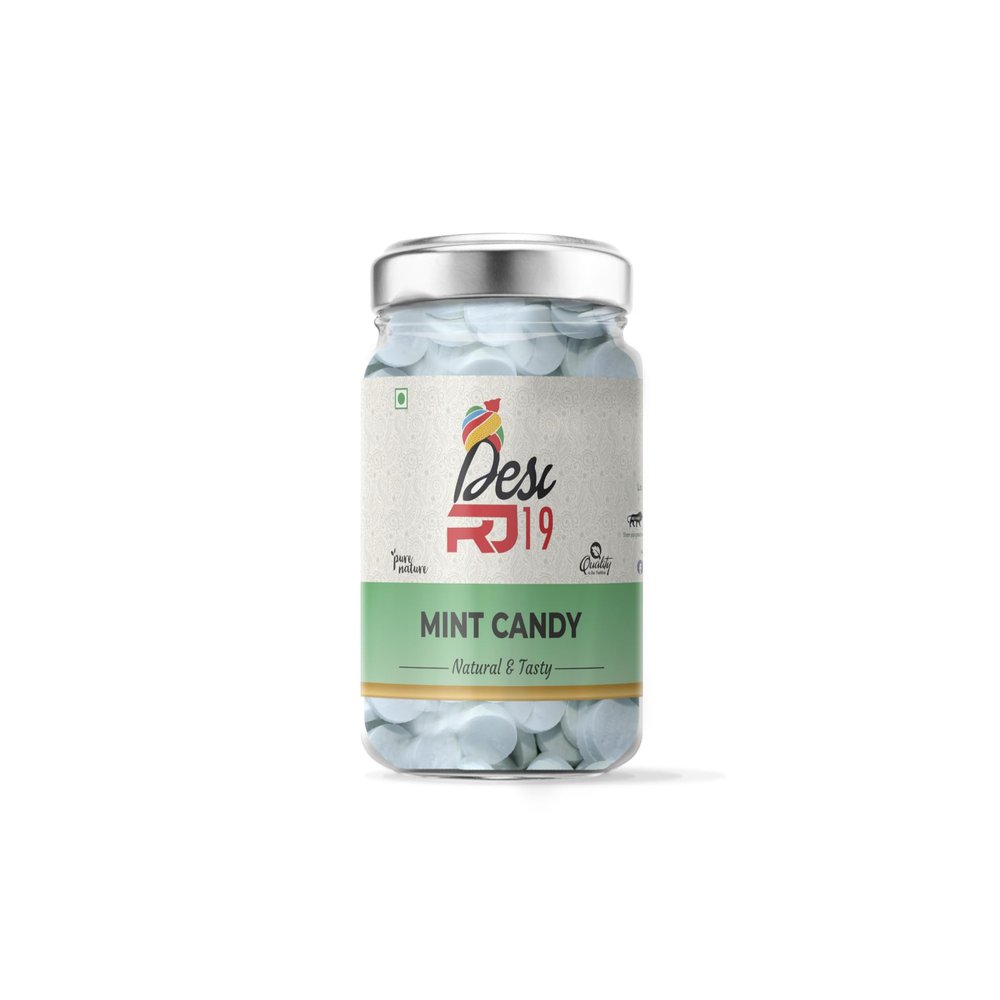 Desi RJ19 Mint Candy, Minty Bliss Delights - Refreshing Mint Candy for Instant Freshness, 800gm Pack