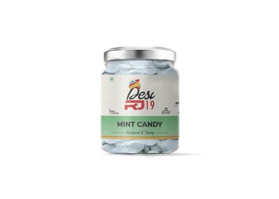 Desi RJ19 Mint Candy, Minty Bliss Delights - Refreshing Mint Candy for Instant Freshness, 400gm Pack