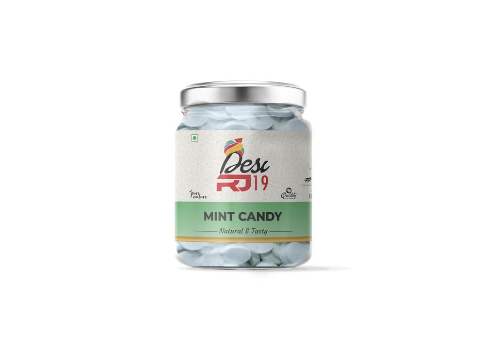 Desi RJ19 Mint Candy, Minty Bliss Delights - Refreshing Mint Candy for Instant Freshness, 400gm Pack