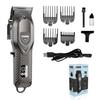 WMARK NG-119 Professional Zero Gap Hair Trimmer Digital Display Self Sharpening Blade 7000 RPM Magnetic Motor USB Charging 4 Guide Comb Runtime 240 Min 2000 Mah Li-Ion Battery, Silver,Men view 1