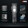 WMARK NG-119 Professional Zero Gap Hair Trimmer Digital Display Self Sharpening Blade 7000 RPM Magnetic Motor USB Charging 4 Guide Comb Runtime 240 Min 2000 Mah Li-Ion Battery, Silver,Men view 2