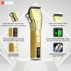 WMARK NG-2036 Professional Zero Gapped Hair Clipper Self Sharpening Blade 6000/7000 RPM 2 Speed Magnetic Motor Charging Adapter 8 Guide Comb Taper Lever Adjustment Runtime 120-150 min 2000 mAh, Gold view 2