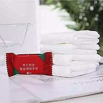 Gayatri 10 Pcs Magic Tablet Towel, Big Disposable Pure Cotton Compressed Portable Travel Facial Towel Water Wet Wipe Washcloth Napkin Moistened Tissues (Size 40x21 cm)