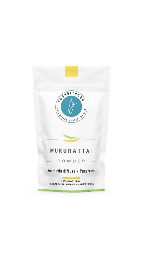 FounditGood Mukurattai Powder (Boerhavia diffusa/Punarnava) | Pure Punarnava Powder - 100% Natural Herbal Supplement for Detox, Kidney Support and Vitality-200g