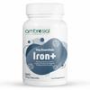 Ambrosial Iron Tablets High Strength 25mg| Iron Supplement for Women & Men| Blood Support & Helps Reduce Tiredness & Fatigue | Enhanced Absorption & Non - Constipating (Pack of 1-120 Capsules) view 1