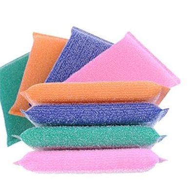 Homeistic Applience Non-Scratch/Non-Stick Utensil Scrubber Pad, Multi-Use Foam Pad Sponge Scourer for Dishes, Pans, Kitchens, Bathroom, and Tough Cleaning All Type Washing (Multicolors, Set of 9)