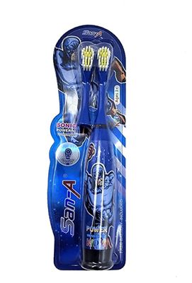 4AJ BAZAAR Powered Battery Operated Electric Toothbrush with Cartoon Printed Electric Toothbrush head for Kids Girls and Boys(MULTI COLOR)