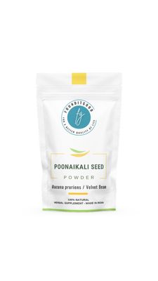 FounditGood Poonaikali Seed Powder (Mucuna pruriens/Velvet Bean) - Natural Mood Support & Wellness Booster | 100% Natural Herbal Supplement for Cognitive support, Digestion, and Vitality -200g