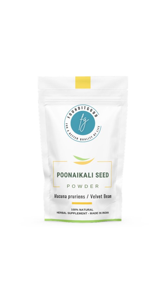 FounditGood Poonaikali Seed Powder (Mucuna pruriens/Velvet Bean) - Natural Mood Support & Wellness Booster | 100% Natural Herbal Supplement for Cognitive support, Digestion, and Vitality -200g