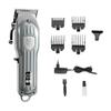 KIKI NEW GAIN NG-116 PLUS Salon Series Professional Cordless Hair Clipper Digital Display 6500 RPM Powerful rotary Motor High Carbon steel 4 Guide Comb Taper Lever Adjustment Runtime: 240 min, Silver view 1