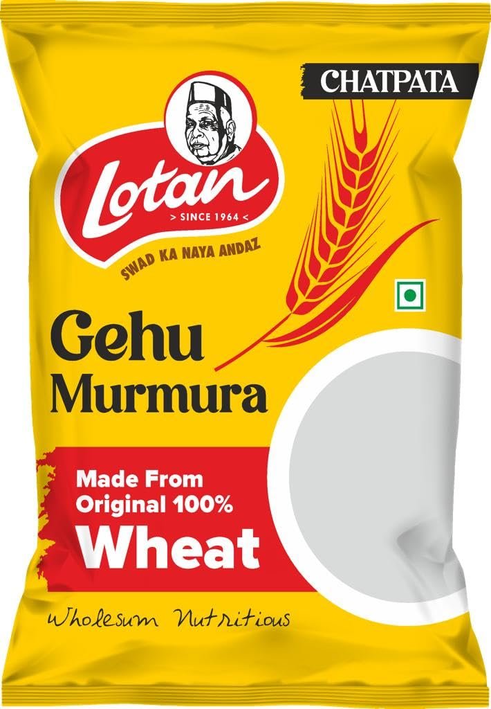 Lotan Chatpata & Crunchy Gehu Murmura Puffed Wheat for Healthy Breakfast Snack Food | 60gm | Pack of 1 | Chemical Free & Pesticides Free | Naturally Gluten-Free