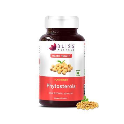 Bliss Welness Cholesterol Management | Heart Health | Immunity | Pure Phytosterol Plant Sterols 800mg |- 60 Vegetarian Capsules