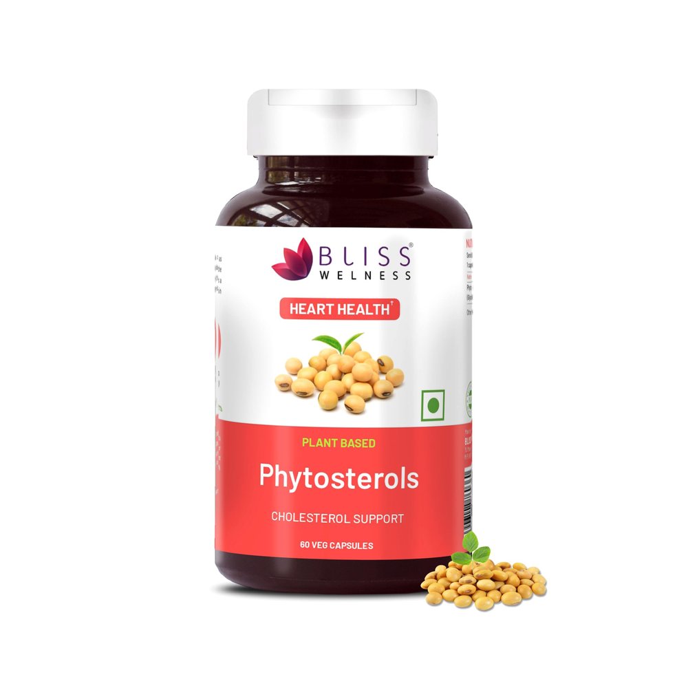 Bliss Welness Cholesterol Management | Heart Health | Immunity | Pure Phytosterol Plant Sterols 800mg |- 60 Vegetarian Capsules