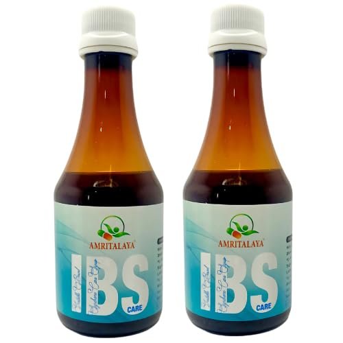 Amritalaya IBS CARE SYRUP: Ayurvedic relief for IBS, IBD, Ulcerative Colitis, Malabsorption Syndrome, and chronic diarrhea. Soothes, improves motility, reduces pain and inflammation. (Pack of 2)