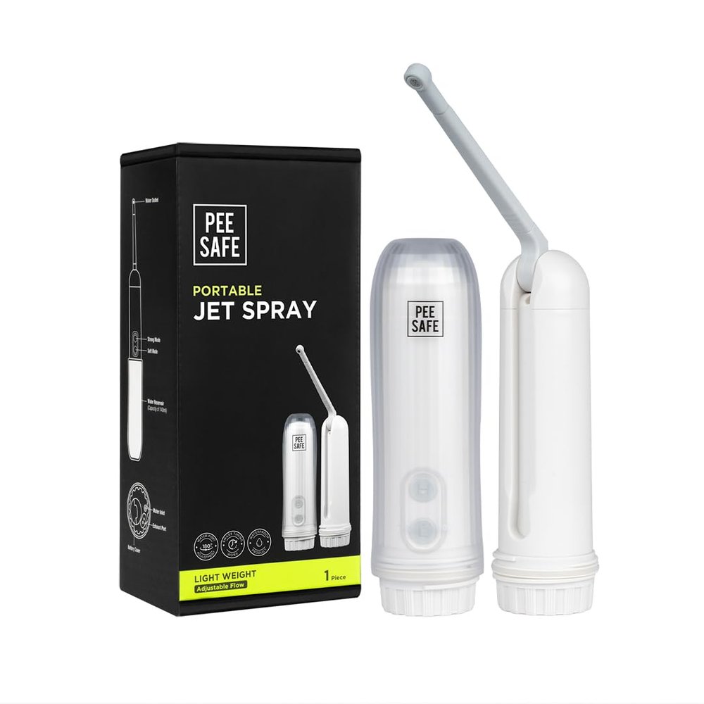 PEESAFE Portable Jet Spray For Travel With Adjustable Nozzle & High Low Spray Mode | Travel-Friendly Handheld Bidet Spray | Travel & Toilet Essentials | Easy To Use | [ Battery Operated ]