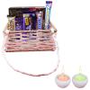 SFU E Com Loaded Nutty Caramel With Desginer Basket Chocolate Hamper| Diwali Chocolate Gift | Premium Diwali Concreate Diya with Chocolate Hamper | Chocolate Gift Hamper | 1651 view 1