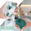 Cabilock Christmas Dishes Scrub Sponges, 2Pcs Kitchen Scouring Pads Cartoon Non Scratch Cleaning Scrubber Santa Christmas Tree Sink Washing Brush Cloths for Bowl Pan view 3