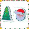 Cabilock Christmas Dishes Scrub Sponges, 2Pcs Kitchen Scouring Pads Cartoon Non Scratch Cleaning Scrubber Santa Christmas Tree Sink Washing Brush Cloths for Bowl Pan view 4
