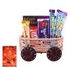 SFU E Com Caramel And Crunchy With Beatiful Thread Cart Hamper| Diwali Chocolate Gift | Premium Diwali Greeting Card with Chocolate Hamper | Chocolate Gift Hamper | 1568 view 1