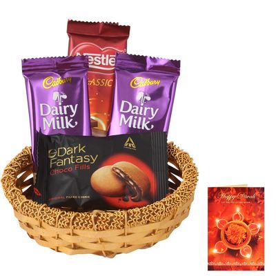 SFU E Com Choco Fills With Loaded Milky Chocolates| Diwali Chocolate Gift | Premium Diwali Greeting Card with Chocolate Hamper | Chocolate Gift Hamper | 1211
