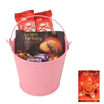 SFU E Com Crunchy Chocolate With Caramel Filled Cookies| Diwali Chocolate Gift | Premium Diwali Greeting Card with Chocolate Hamper | Chocolate Gift Hamper | 1277