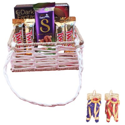 SFU E Com Taste Of Silk Almond With Waffery Chocolate Hamper| Diwali Chocolate Gift | Premium Diwali Elephant Diya with Chocolate Hamper | Chocolate Gift Hamper | 1619