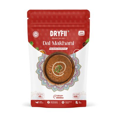 Dryfii Jain Dal Makhani | Ready-to-Eat-Food | No Onion No Garlic | Instant Meal | Freeze Dried | Dehydrated Weight 65 g | Rehydrated Weight 230 g