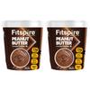 Fitspire Crunchy Chocolate Peanut Butter | 23g Plant Protein | 100% Pure Roasted Peanuts | 100% Vegan, Non-GMO | Gluten & Cholesterol Free | Zero Trans Fat, No Preservatives | 800g (Pack of 2 x 400g) view 1