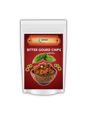 Yamkay Organic Home Made Bitter Gourd Raw Chips Indian Authentic Healthy Snacks 250 GM | Crispy Kozhikoden Crunchy Bitter Gourd Chips | Karela Chip | Special Karela Waffers | Traditional Indian Snacks | Made In Kerala | Kids Favourite Healthy Snacks