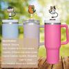 6PCS Cat Straw Toppers Silicone Straw Cover, Cute Straw Covers Reusable Dust-Proof Drinking Straw Caps Covers, Suitable for 8-10mm Drinking Straws Toppers view 3