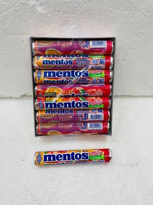 Mentos Roll Chewing Gum Roll 29g Each - Box of 14 (Peach-Orange)