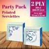 Kressa Printed Napkins For Party | 2 Ply Printed Tissue Paper Napkins (Pack Of 4) view 2