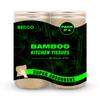 Beco Bamboo -2 Ply Kitchen Tissue/Towel Roll | 240 Pulls (60 pulls x 4 Rolls) | 100% Eco-Friendly - Pure Bamboo Pulp |Soft & Super Absorbent | Food Safe & Chemical Free Tissue Papers view 1