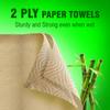 Beco Bamboo -2 Ply Kitchen Tissue/Towel Roll | 240 Pulls (60 pulls x 4 Rolls) | 100% Eco-Friendly - Pure Bamboo Pulp |Soft & Super Absorbent | Food Safe & Chemical Free Tissue Papers view 4