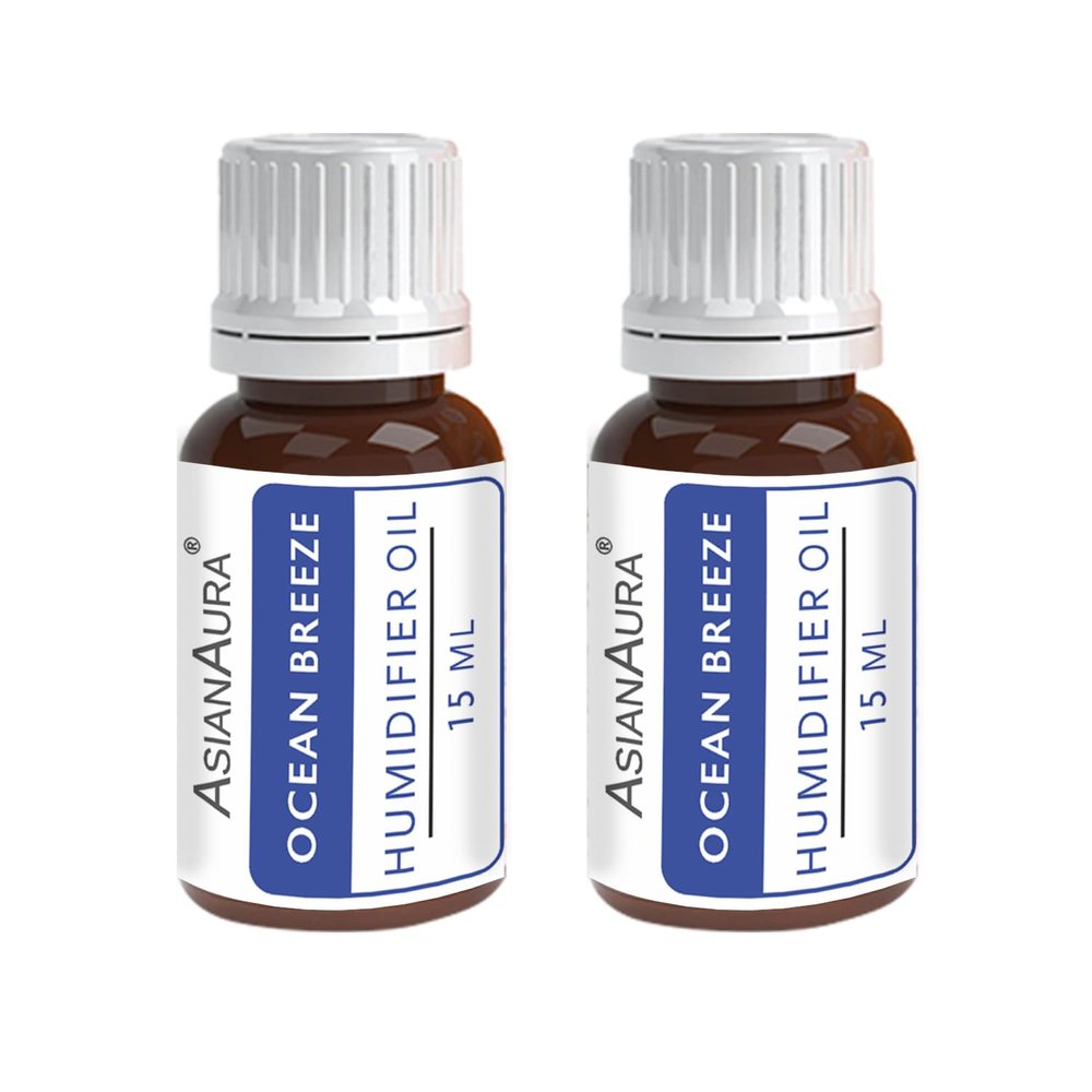 Asian Aura | Premium Aroma/Humidifier Diffuser Oil for Aromatherapy and Fragrance |15ml Bottle (Ocean Breeze) (Pack of 2)