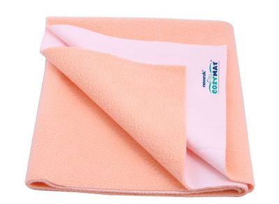 Reusable Underpad Washable Incontinence Bed Pad Overnight Sheet (Peach, Double Bed (200cm x 260cm))