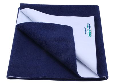 Reusable Underpad Washable Incontinence Bed Pad Overnight Sheet (NAVYBLUE, Double Bed (200cm x 260cm))