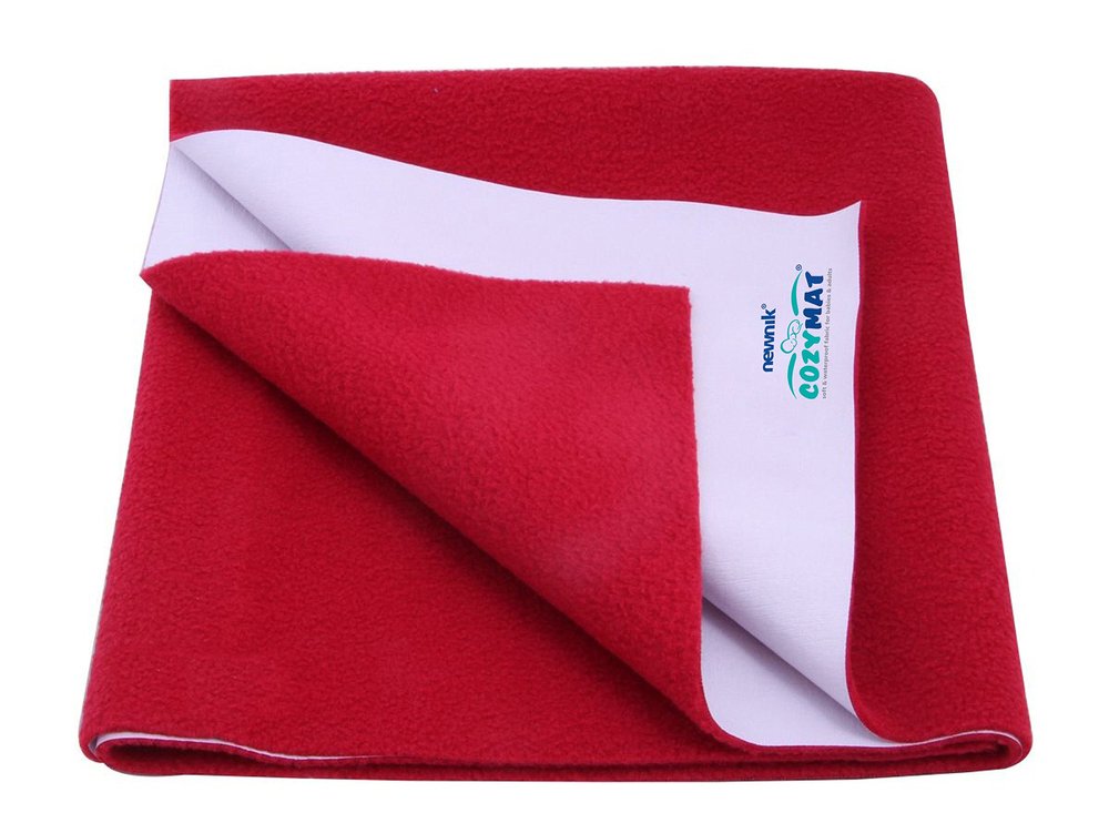 Reusable Underpad Washable Incontinence Bed Pad Overnight Sheet (Maroon, Single Bed (140cm x 200cm))