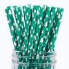 The Decor Wick Christmas Style Paper Straws for Drinking 50 Pieces | Completely Bio Degradable | Perfect for Cool Drinks (Green) view 1